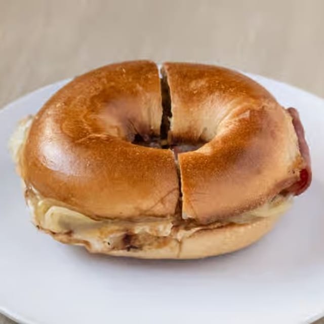 Fresh Organic Egg Sandwich on a Bagel.