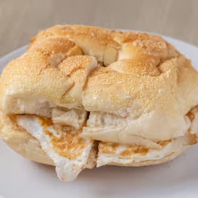 Fresh Organic Egg Sandwich on a Roll.